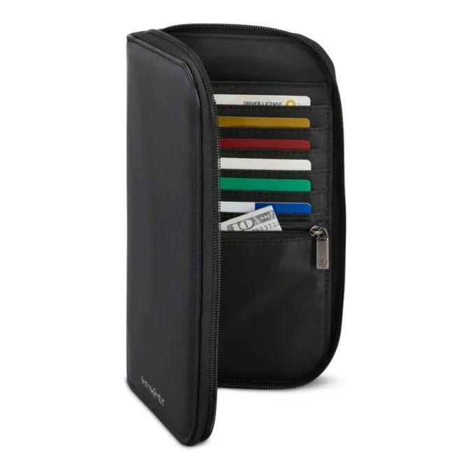 Portofel de călătorie cu fermoar RFID
